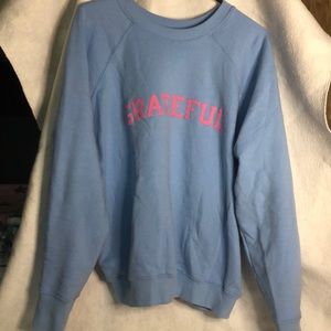 Spiritual gangster Grateful blue medium sweatshirt